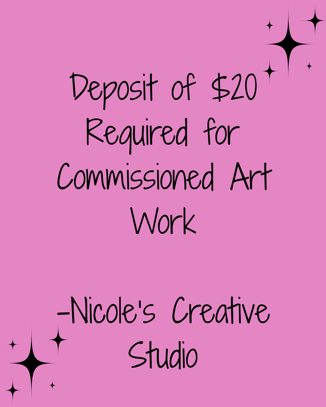 Deposit for Commission Art Work