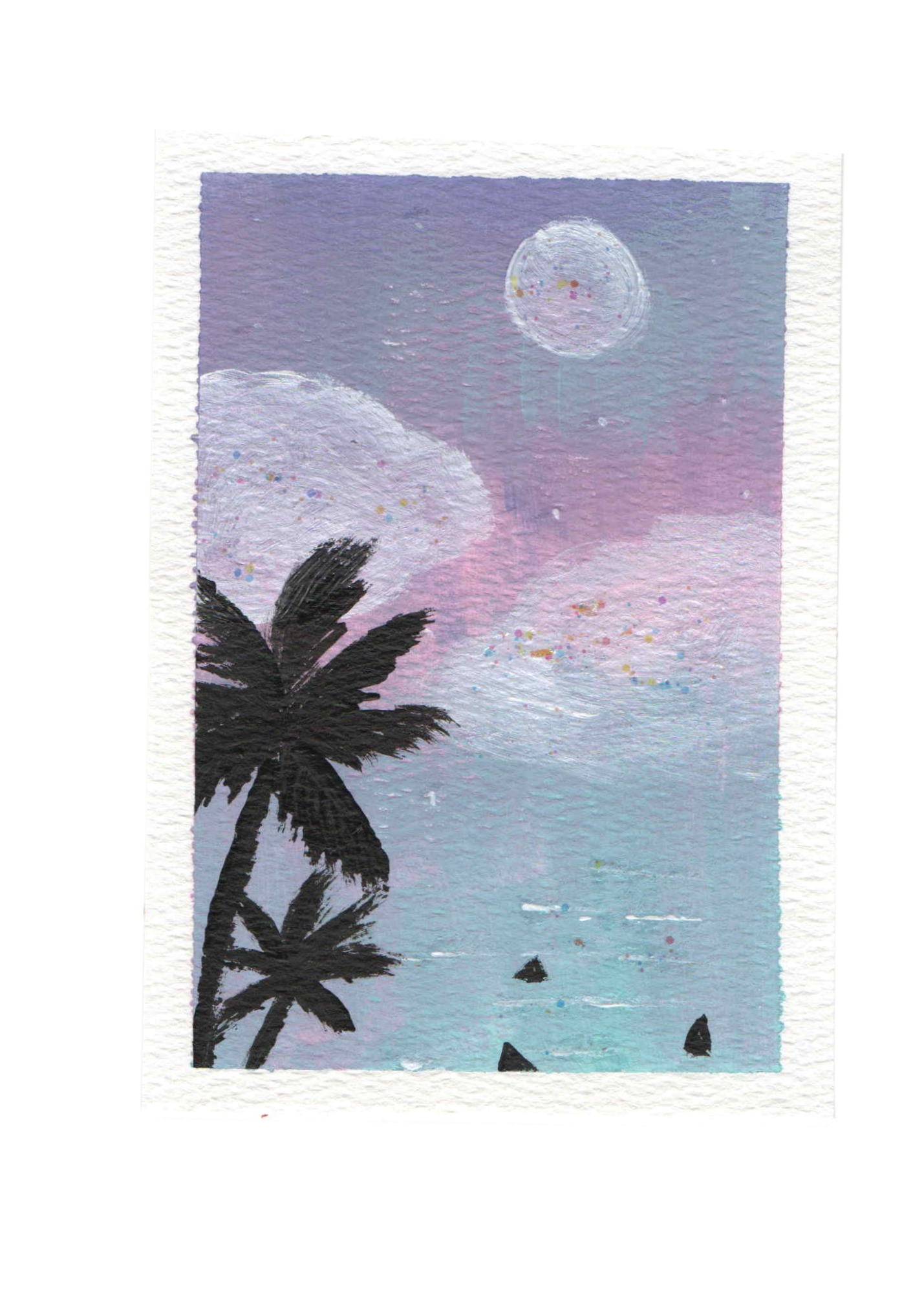 Shark Bite Beach ACEO